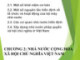 Bài giảng Pháp luật đại cương - Chương 2: Nhà nước Cộng hòa Xã hội Chủ nghĩa Việt Nam